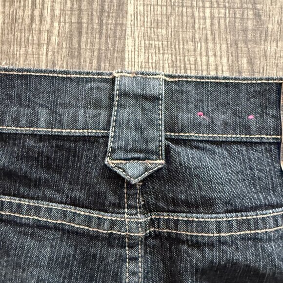 Vintage Z. Cavaricci Denim Mini Skirt Size 9 Y2K Style Front Pockets Side Slits - Picture 7 of 11